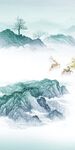 高端新山水玄关画 TiF分层