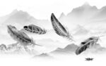 简约 灰色客厅山水 tIf分层