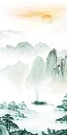 国风 山水意境玄关 TiF分层