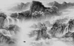 爆款 沙发灰色山水 Tif分层