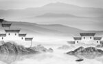 电视 新款灰色山水 Tif分层