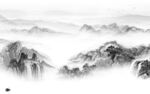 爆款 客厅灰色山水 Tif分层