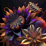 抽象的花朵绽放