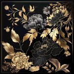 黄金花瓣叶子花纹