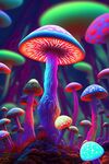 彩色蘑菇