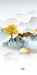 金色 中式山水玄关 TIF分层