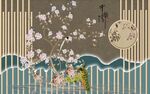 新中式背景墙  