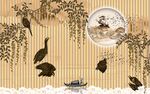 新中式背景墙  