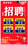 超市招聘海报