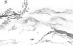 电视 新中式灰色画 tIF分层