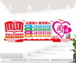 校园阅读室形象墙图片