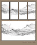 新中式玄关水墨画