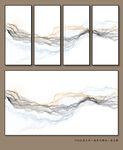 抽象山水水墨画