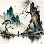 水墨山水画