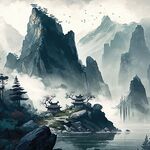 水墨山水画