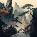 水墨山水画