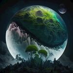 绿色植被的星球