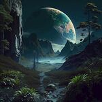 绿色植被的星球