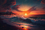 海上的夕阳