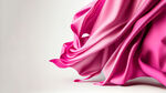 3D渲染粉色丝绸飘带背景