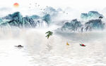 最新 电视背景山水 TiF分层