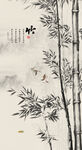 中式水墨竹子玄关装饰画
