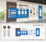 蓝色科技企业文化墙