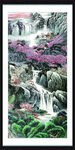 竖幅山水画 