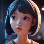 美丽卡通女子