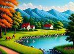 油画风景装饰画