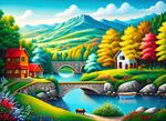 乡村油画