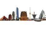 武汉市城市地标设计元素高清分