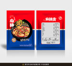 麻辣烫包装平面展开图