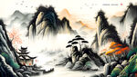 山水背景墙