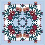 定位 丝巾花 石榴