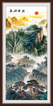 泰山日出泰山国画山水玄关画
