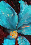 蓝色抽象花朵
