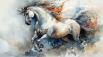 彩墨奔马