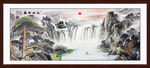 国画黄山迎客松