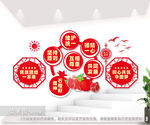 石榴籽精神民族团结文化墙