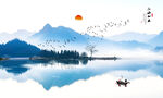 山水背景墙
