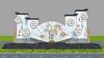 创建文明城市雕塑 复古造型
