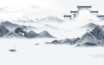 高档 新款电视山水 TiF分层