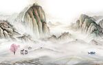 意境 电视客厅山水 tif分层