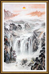 竖幅山水画