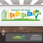 校园安全标语展板海报