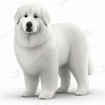 可爱大白熊犬