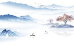 高清 电视背景山水 tIF分层