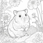 白描仓鼠