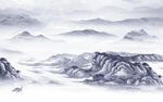 意境 山水客厅背景 TiF分层
